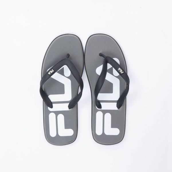 Chanclas Fila Hombre Gris / Negras - Leonardo - España 781293MLN